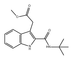 1H-Indole-3-acetic acid, 2-[[(1,1-dimethylethyl)amino]carbonyl]-, methyl ester Structure