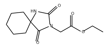 1,3-Diazaspiro[4.5]decane-3-acetic acid, 2,4-dioxo-, ethyl ester,839-26-9,结构式