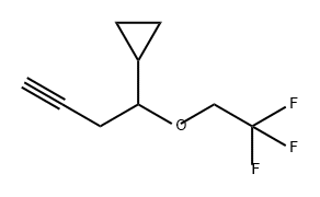 Cyclopropane, [1-(2,2,2-trifluoroethoxy)-3-butyn-1-yl]- Structure