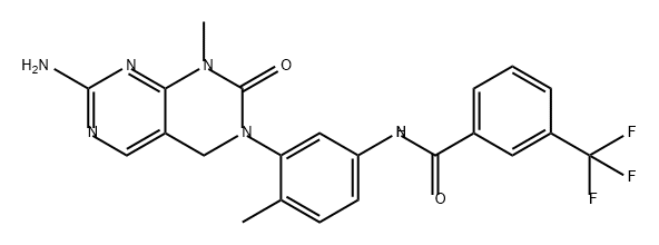 Benzamide, N-[3-(7-amino-1,4-dihydro-1-methyl-2-oxopyrimido[4,5-d]pyrimidin-3(2H)-yl)-4-methylphenyl]-3-(trifluoromethyl)- 结构式