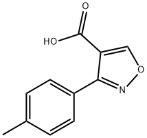 4-Isoxazolecarboxylic acid, 3-(4-methylphenyl)- 结构式