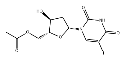 Uridine, 2'-deoxy-5-iodo-, 5'-acetate Struktur