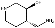 3-Piperidinol, 4-(aminomethyl)-, (3S,4S)- Structure