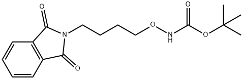 Carbamic acid, N-[4-(1,3-dihydro-1,3-dioxo-2H-isoindol-2-yl)butoxy]-, 1,1-dimethylethyl ester Structure