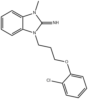1-[3-(2-chlorophenoxy)propyl]-3-methyl-1,3-dihydro-2H-benzimidazol-2-imine Structure