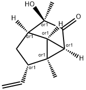 Cyclopropa[cd]?pentalen-?2(1H)?-?one, 3-?ethenylhexahydro-?1-?hydroxy-?1,?2b-?dimethyl-?, (1R,?2aR,?2bS,?3S,?4aR,?4bS)?-?rel- (9CI) Structure