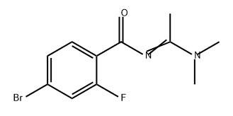 Benzamide, 4-bromo-N-[1-(dimethylamino)ethylidene]-2-fluoro- Struktur