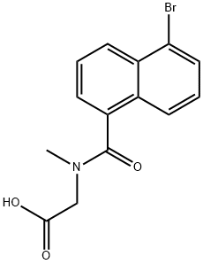 2-(5-Bromo-N-methyl-1-naphthamido)acetic acid Struktur