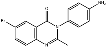 3-(4-Aminophenyl)-6-bromo-2-methylquinazolin-4(3H)-one 结构式