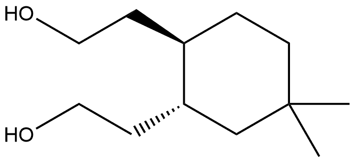 1,?2-?Cyclohexanediethanol?, 4,?4-?dimethyl-?, (1R,?2R)?-?rel- Struktur