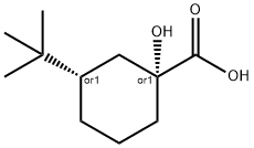 Cyclohexanecarboxyli?c acid, 3-?(1,?1-?dimethylethyl)?-?1-?hydroxy-?, (1R,?3S)?-?rel-,845508-41-0,结构式