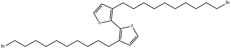 5,5'-dibromo-3,3'-didecyl-2,2'-bithiophene Struktur
