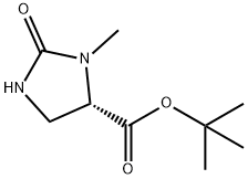 4-Imidazolidinecarboxylic acid, 3-methyl-2-oxo-, 1,1-dimethylethyl ester, (4S)- Struktur