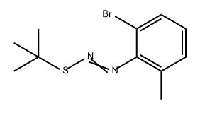 Diazene, 1-(2-bromo-6-methylphenyl)-2-[(1,1-dimethylethyl)thio]- Struktur