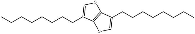 Thieno[3,2-b]thiophene, 3,6-dioctyl- Structure