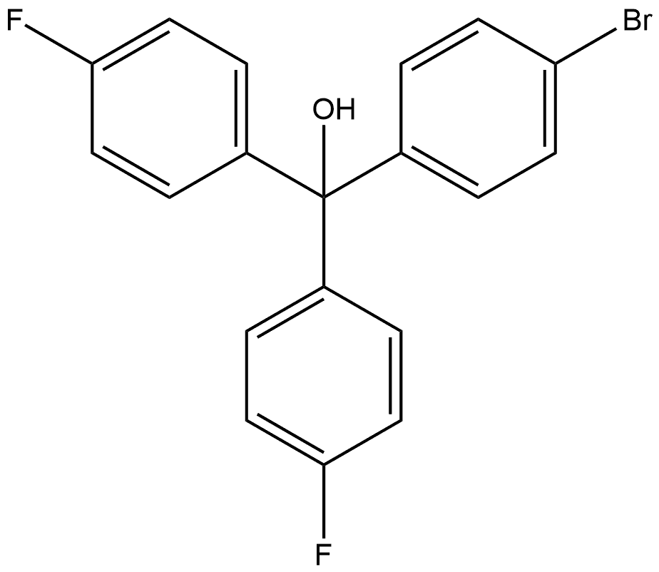 Benzenemethanol, 4-bromo-α,α-bis(4-fluorophenyl)- Structure