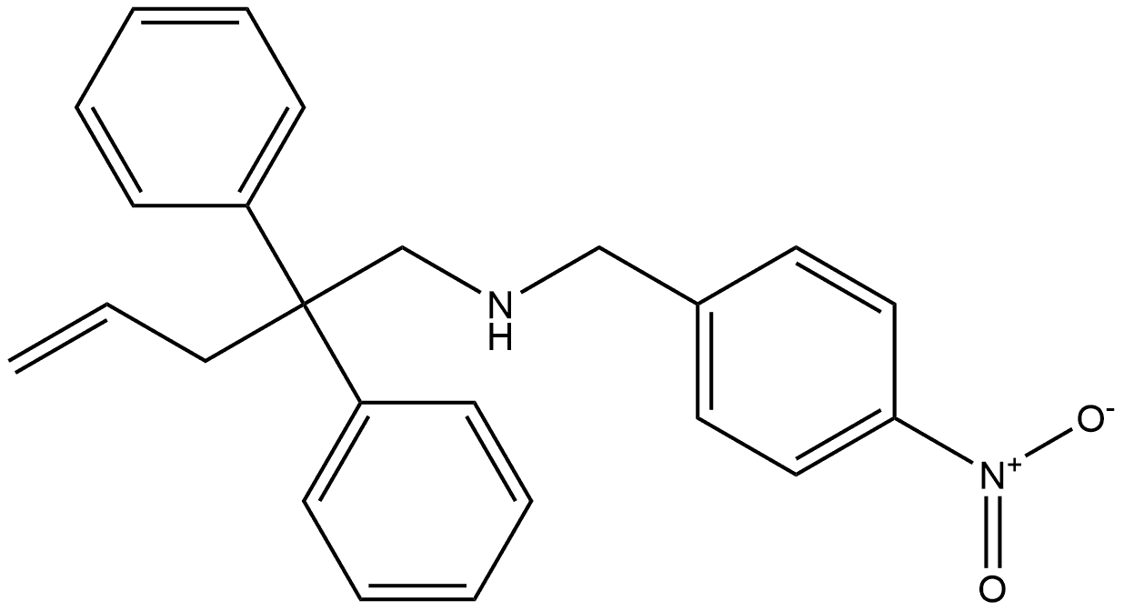 Benzeneethanamine, N-[(4-nitrophenyl)methyl]-β-phenyl-β-2-propen-1-yl- 化学構造式