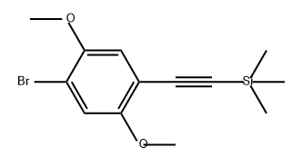 Benzene, 1-bromo-2,5-dimethoxy-4-[2-(trimethylsilyl)ethynyl]- 化学構造式