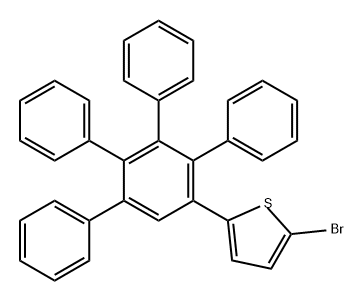 Thiophene, 2-bromo-5-(5',6'-diphenyl[1,1':2',1''-terphenyl]-3'-yl)- (9CI) 结构式