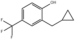 2-(Cyclopropylmethyl)-4-(trifluoromethyl)phenol 化学構造式