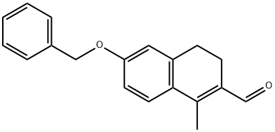 2-Naphthalenecarboxaldehyde, 3,4-dihydro-1-methyl-6-(phenylmethoxy)- Structure