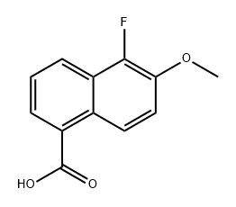 1-Naphthalenecarboxylic acid, 5-fluoro-6-methoxy- 结构式