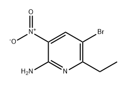2-Pyridinamine, 5-bromo-6-ethyl-3-nitro- Struktur