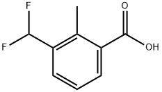 Benzoic acid, 3-(difluoromethyl)-2-methyl- Struktur