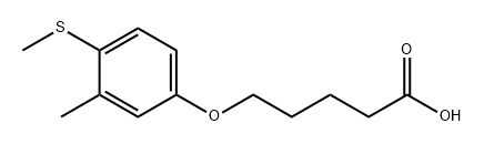 Pentanoic acid, 5-[3-methyl-4-(methylthio)phenoxy]- Struktur