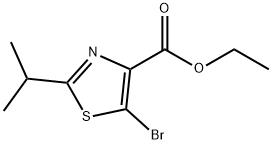 4-Thiazolecarboxylic acid, 5-bromo-2-(1-methylethyl)-, ethyl ester Structure