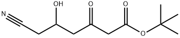 Hexanoic acid, 6-cyano-5-hydroxy-3-oxo-, 1,1-dimethylethyl ester Structure