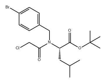 L-Leucine, N-[(4-bromophenyl)methyl]-N-(chloroacetyl)-, 1,1-dimethylethyl ester (9CI) Struktur