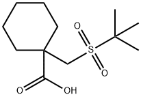 Cyclohexanecarboxylic acid, 1-[[(1,1-dimethylethyl)sulfonyl]methyl]- Struktur