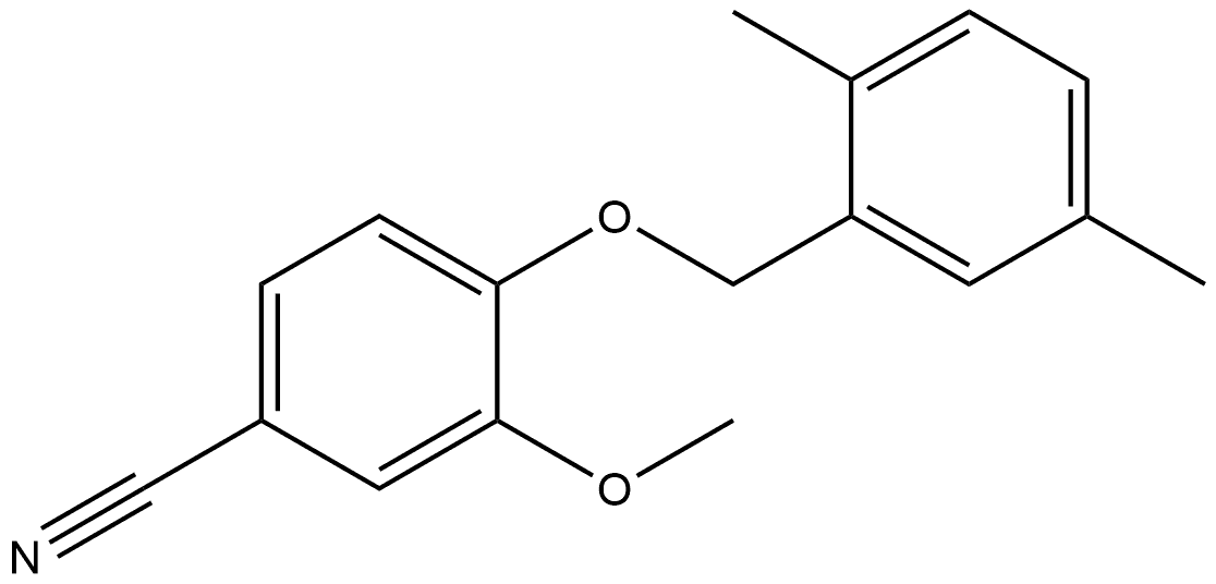 4-[(2,5-Dimethylphenyl)methoxy]-3-methoxybenzonitrile 结构式