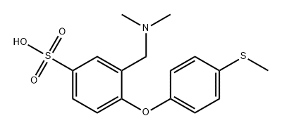 Benzenesulfonic acid, 3-[(dimethylamino)methyl]-4-[4-(methylthio)phenoxy]- Structure