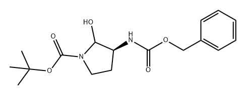 1-Pyrrolidinecarboxylic acid, 2-hydroxy-3-[[(phenylmethoxy)carbonyl]amino]-, 1,1-dimethylethyl ester, (3S)-