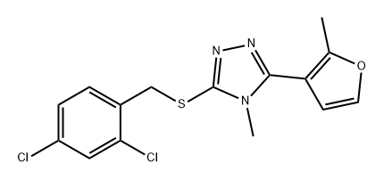 4H-1,2,4-Triazole, 3-[[(2,4-dichlorophenyl)methyl]thio]-4-methyl-5-(2-methyl-3-furanyl)-|WAY-658261