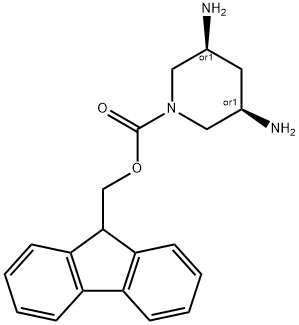 1-Piperidinecarboxylic acid, 3,5-diamino-, 9H-fluoren-9-ylmethyl ester, (3R,5S)-rel-,849330-49-0,结构式