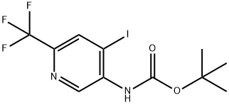 Carbamic acid, N-[4-iodo-6-(trifluoromethyl)-3-pyridinyl]-, 1,1-dimethylethyl ester 结构式