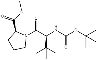 ((S)-2-((叔丁氧羰基)氨基)-3,3-二甲基丁酰基)-L-脯氨酸甲酯, 849691-12-9, 结构式