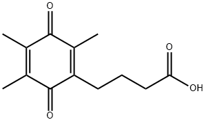 1,4-Cyclohexadiene-1-butanoic acid, 2,4,5-trimethyl-3,6-dioxo- Struktur