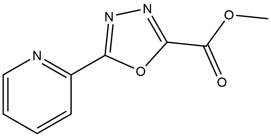 1,3,4-Oxadiazole-2-carboxylic acid, 5-(2-pyridinyl)-, methyl ester,849798-86-3,结构式
