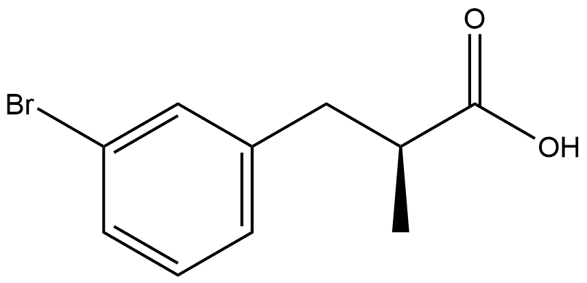 Benzenepropanoic acid, 3-bromo-α-methyl-, (αS)- 化学構造式