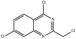 Quinazoline, 4,7-dichloro-2-(chloromethyl)- 化学構造式