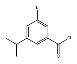 Benzoyl chloride, 3-bromo-5-(1-methylethyl)- Structure