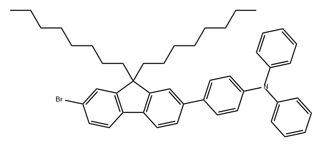 Benzenamine, 4-(7-bromo-9,9-dioctyl-9H-fluoren-2-yl)-N,N-diphenyl- Structure