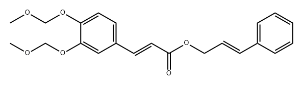 2-Propenoic acid, 3-[3,4-bis(methoxymethoxy)phenyl]-, (2E)-3-phenyl-2-propen-1-yl ester, (2E)- Struktur
