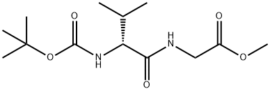 Glycine, N-[(1,1-dimethylethoxy)carbonyl]-D-valyl-, methyl ester 化学構造式