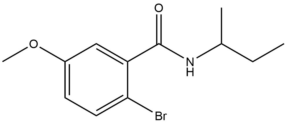 2-Bromo-5-methoxy-N-(1-methylpropyl)benzamide 化学構造式