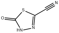 1,3,4-Thiadiazole-2-carbonitrile, 4,5-dihydro-5-oxo- Struktur